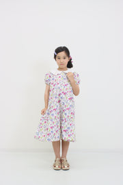 フラワープリントティアードワンピース