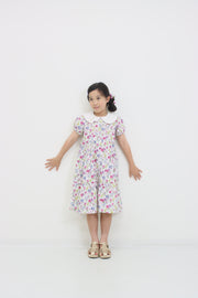 フラワープリントティアードワンピース