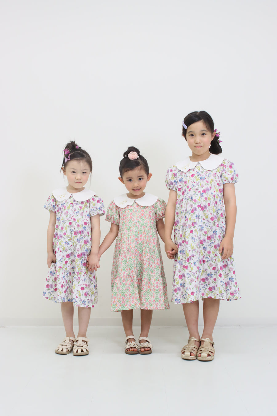 フラワープリントティアードワンピース