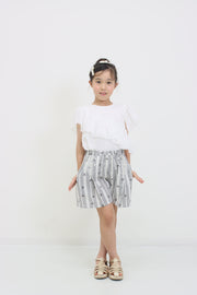 モノトーンチェック　キュロットパンツ