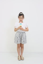 モノトーンチェック　キュロットパンツ