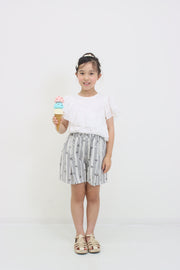 モノトーンチェック　キュロットパンツ