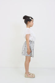 モノトーンチェック　キュロットパンツ