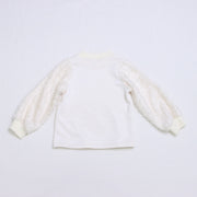 Pullover with shaggy sleeves
