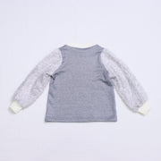 Pullover with shaggy sleeves