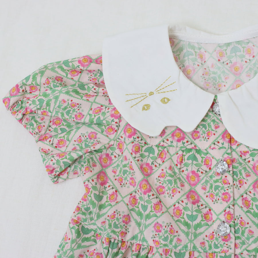 フラワープリントティアードワンピース