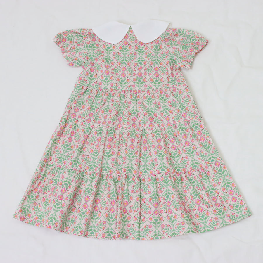 フラワープリントティアードワンピース