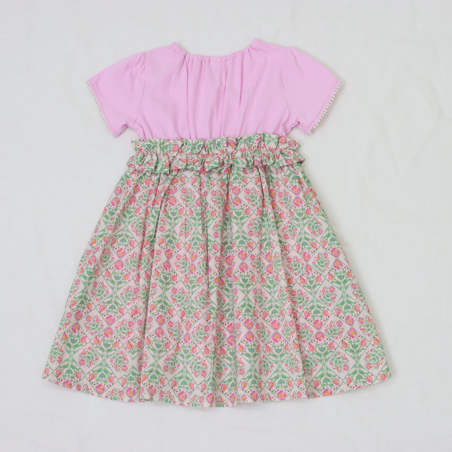 【フラワープリント＆チェリープリント】ワンピース