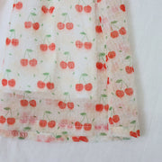 【フラワープリント＆チェリープリント】ワンピース