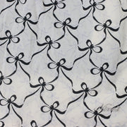 リボンプリントオフショルダーワンピース