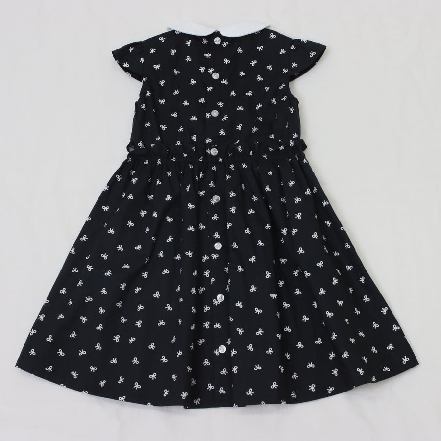 リボンプリント丸襟ワンピース