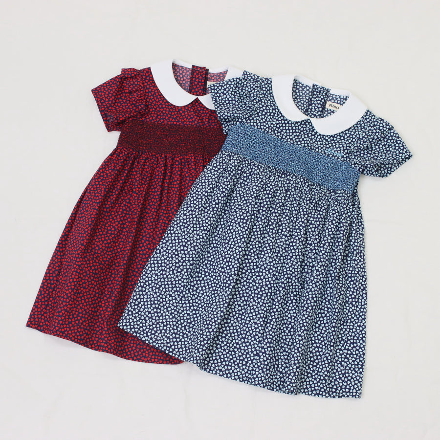 ミニハート スモッキングワンピース