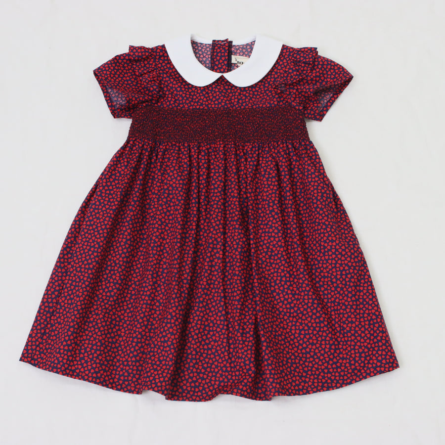 ミニハート スモッキングワンピース