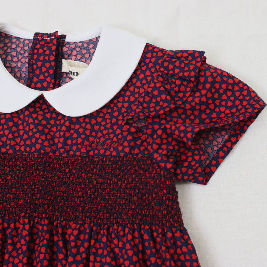 ミニハート スモッキングワンピース