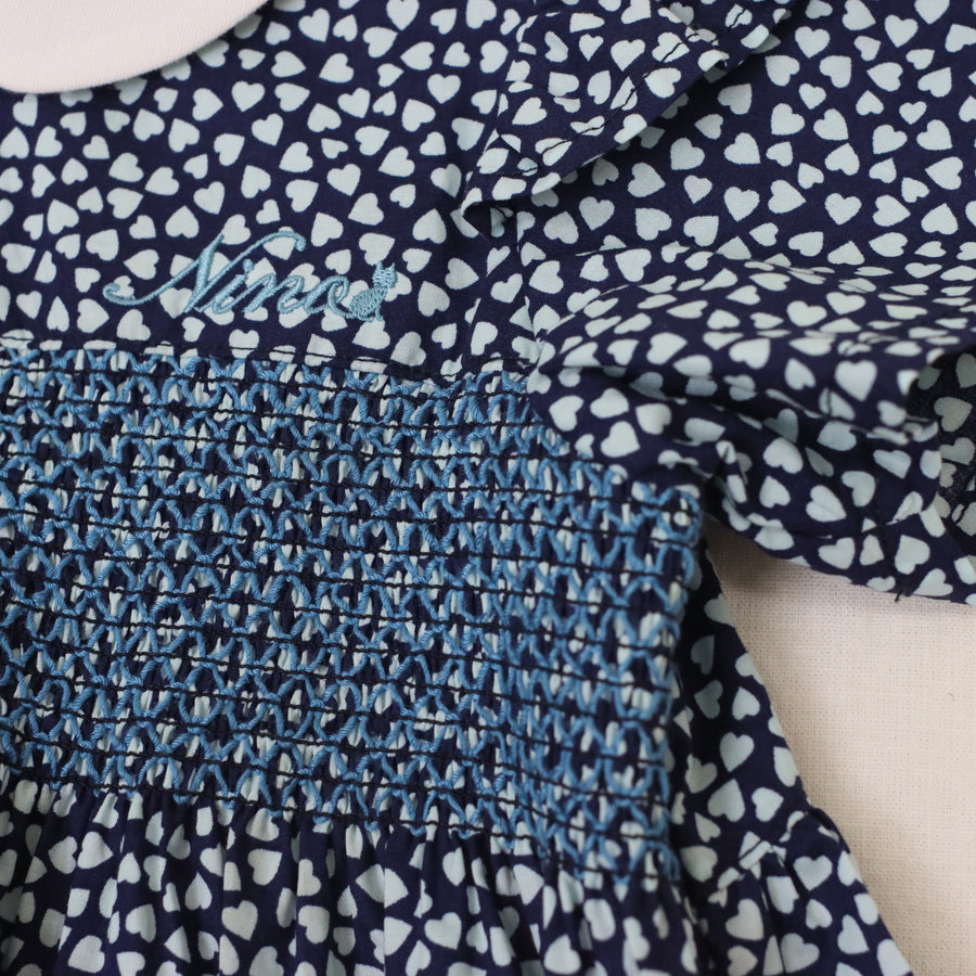 ミニハート スモッキングワンピース