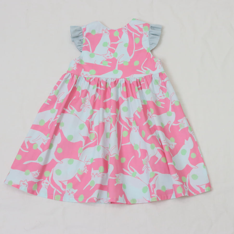 ねこドットプリント ジャンパースカート