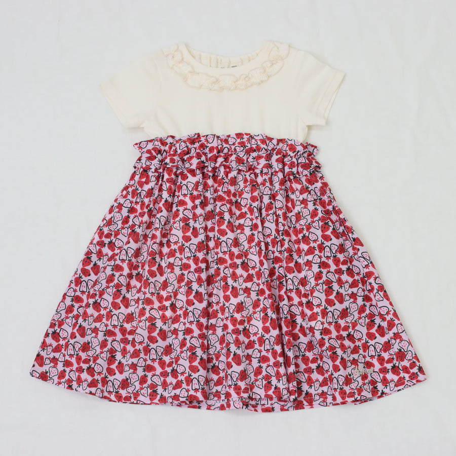 【ストロベリープリント＆フラワープリント】ワンピース