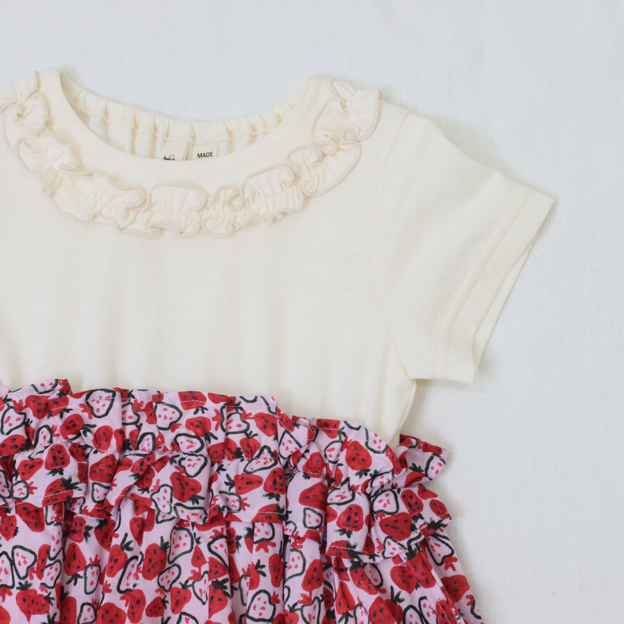 【ストロベリープリント＆フラワープリント】ワンピース