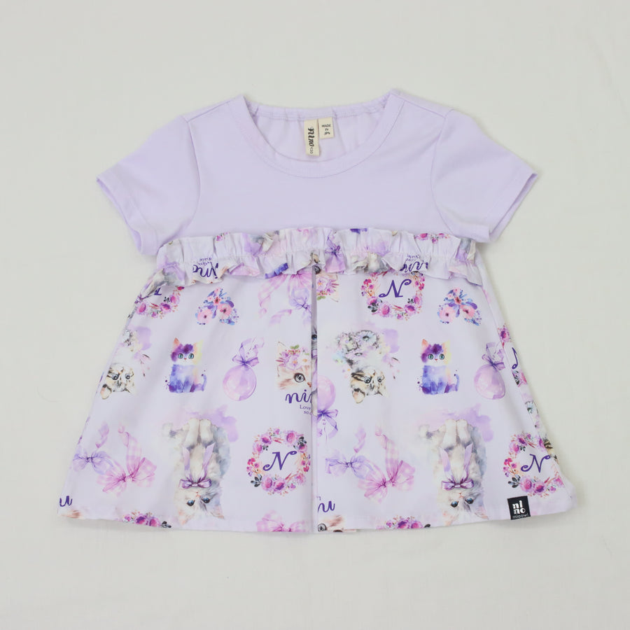 ラベンダーねこオリジナルプリントTシャツ