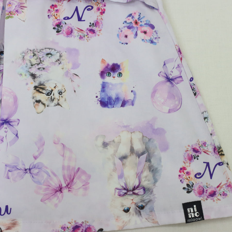 ラベンダーねこオリジナルプリントTシャツ