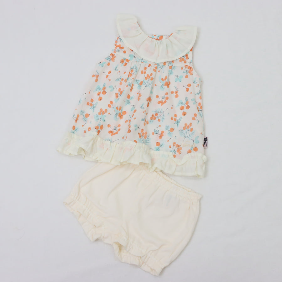 オレンジベリープリント　Babyスーツ