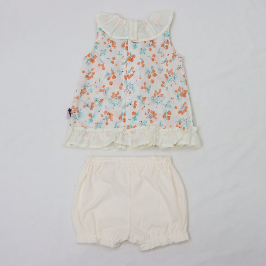 オレンジベリープリント　Babyスーツ