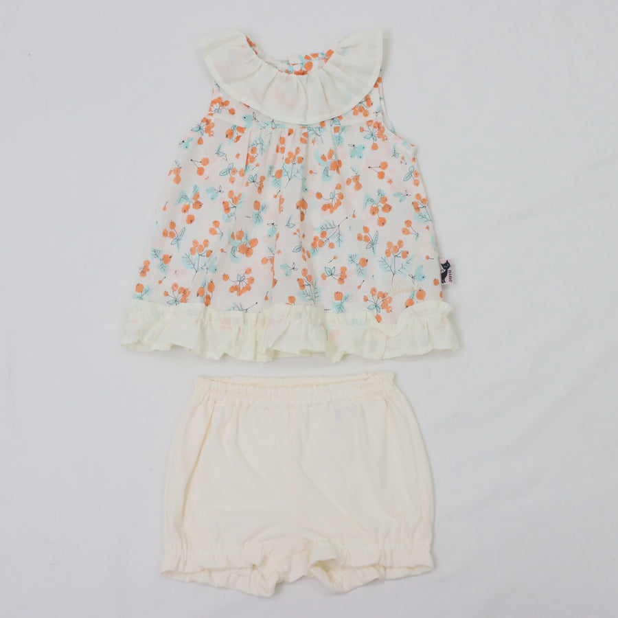 オレンジベリープリント　Babyスーツ