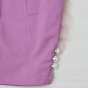 パール釦 6分丈パンツ