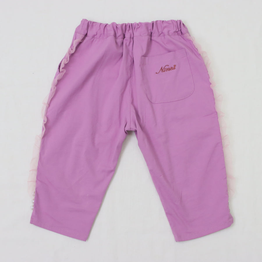 パール釦 6分丈パンツ