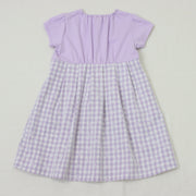 ギンガムレースカットソーワンピース