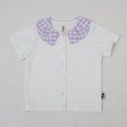 ギンガムレース襟　Teeﾌﾞﾗｳｽ