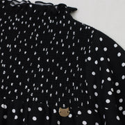 ドットプリント　スモッキングワンピース（カチューシャ付き）