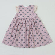 リボンパールプリント　ジャンパースカート