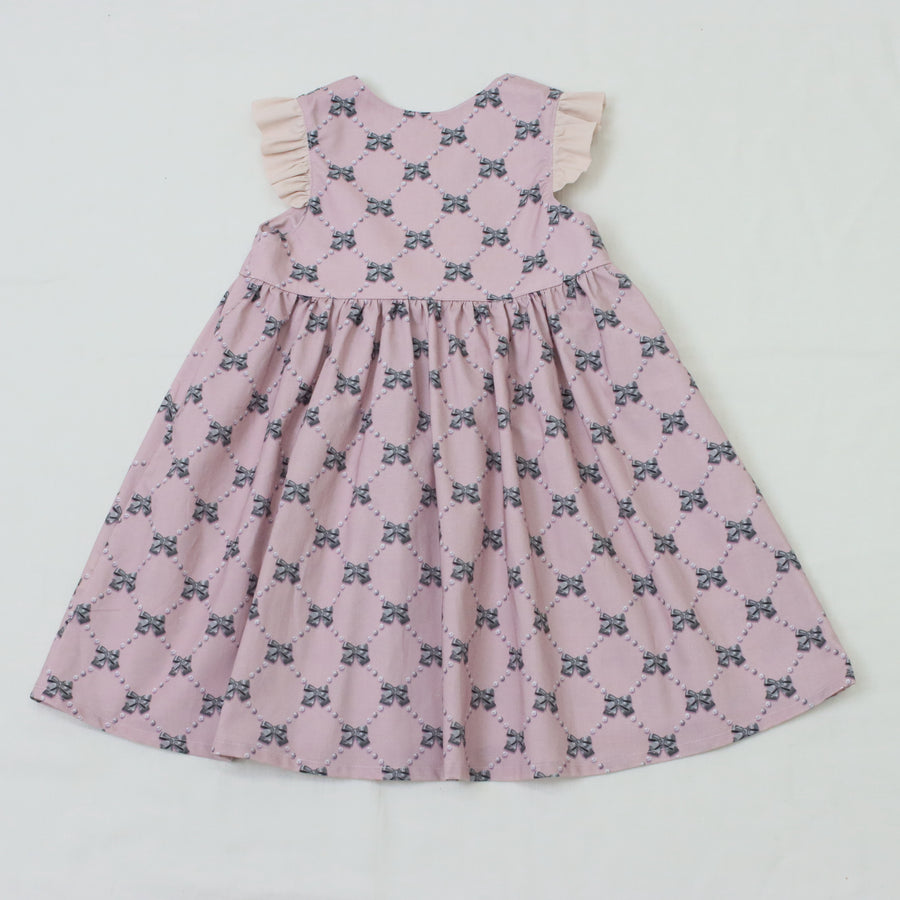 リボンパールプリント　ジャンパースカート