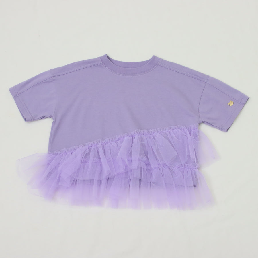 裾チュール　Tシャツ