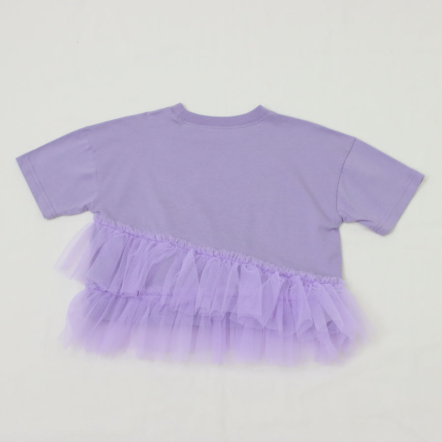 裾チュール　Tシャツ