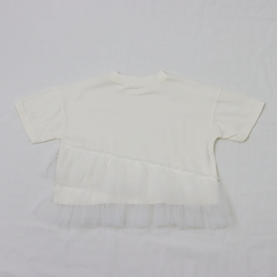 裾チュール　Tシャツ