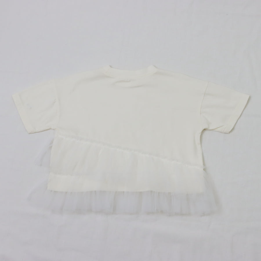 裾チュール　Tシャツ