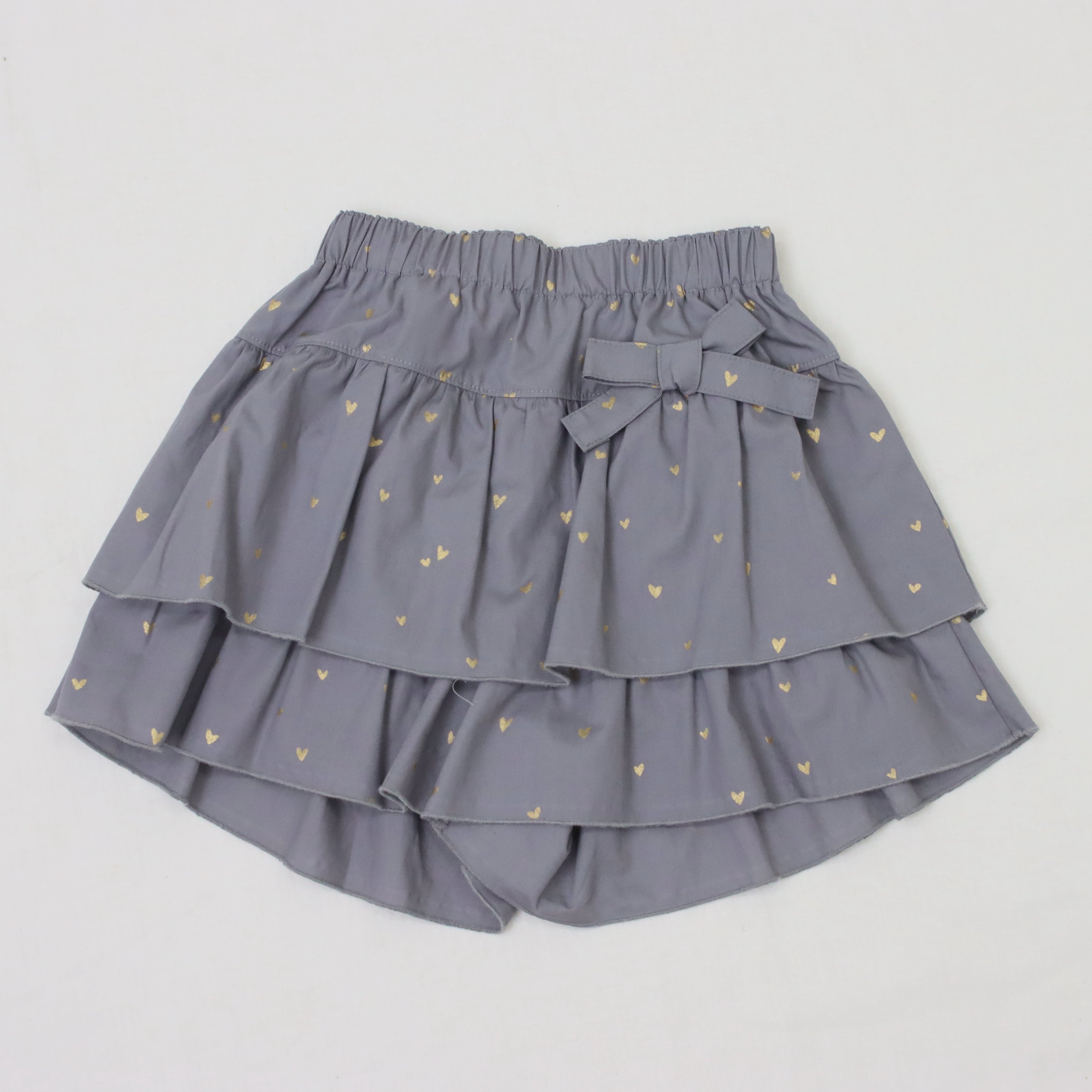 ラメハートプリント　キュロットパンツ