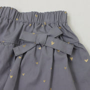 ラメハートプリント　キュロットパンツ