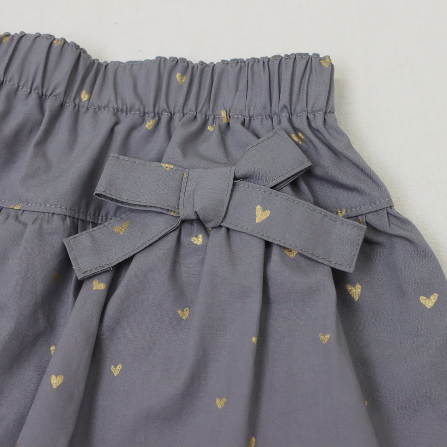 ラメハートプリント　キュロットパンツ