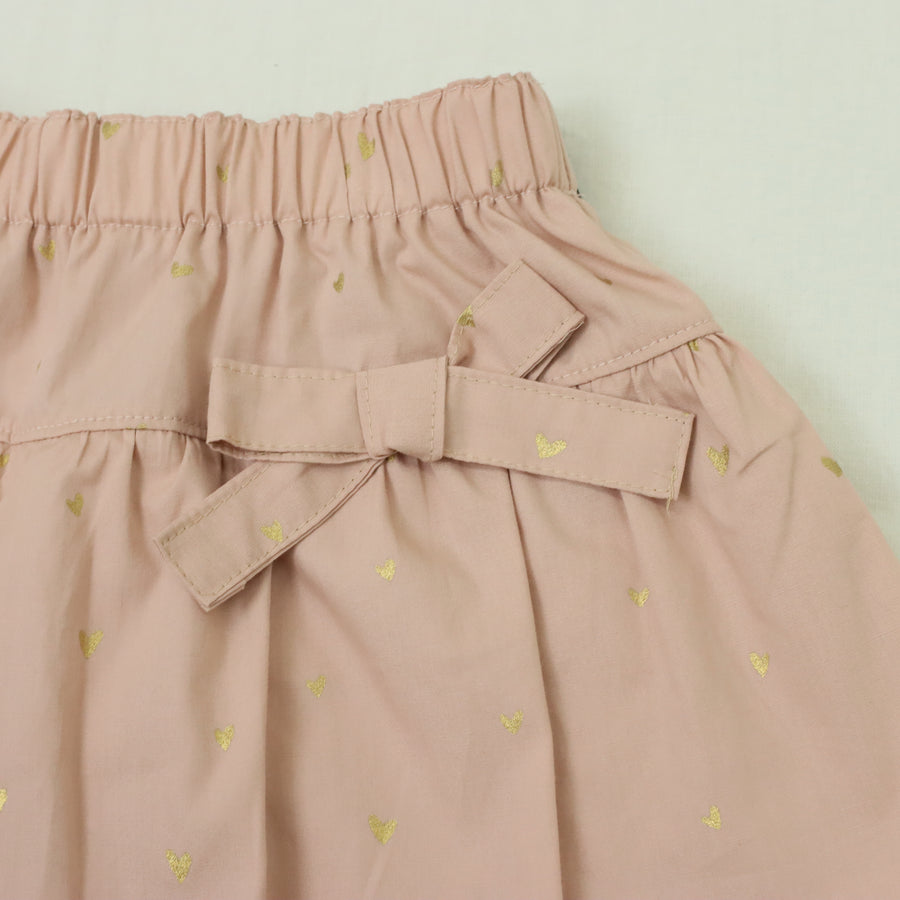 ラメハートプリント　キュロットパンツ