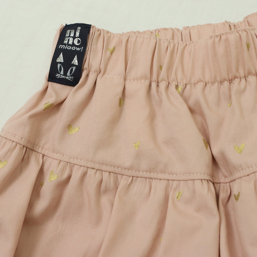 ラメハートプリント　キュロットパンツ