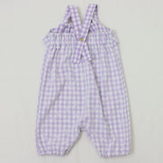 ギンガムレース　ベビーサロペット