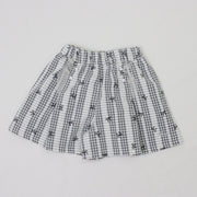 モノトーンチェック　キュロットパンツ