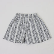 モノトーンチェック　キュロットパンツ