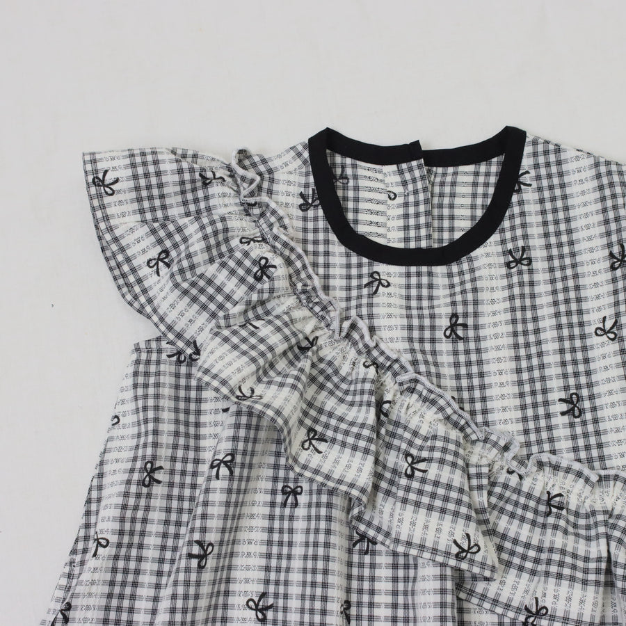 モノトーンチェックワンピース