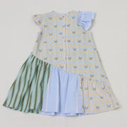 ななめショルダーフリルワンピース