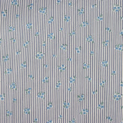 ストライプミニフラワープリント　丸襟ワンピース