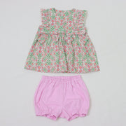 フラワープリント　Babyスーツ